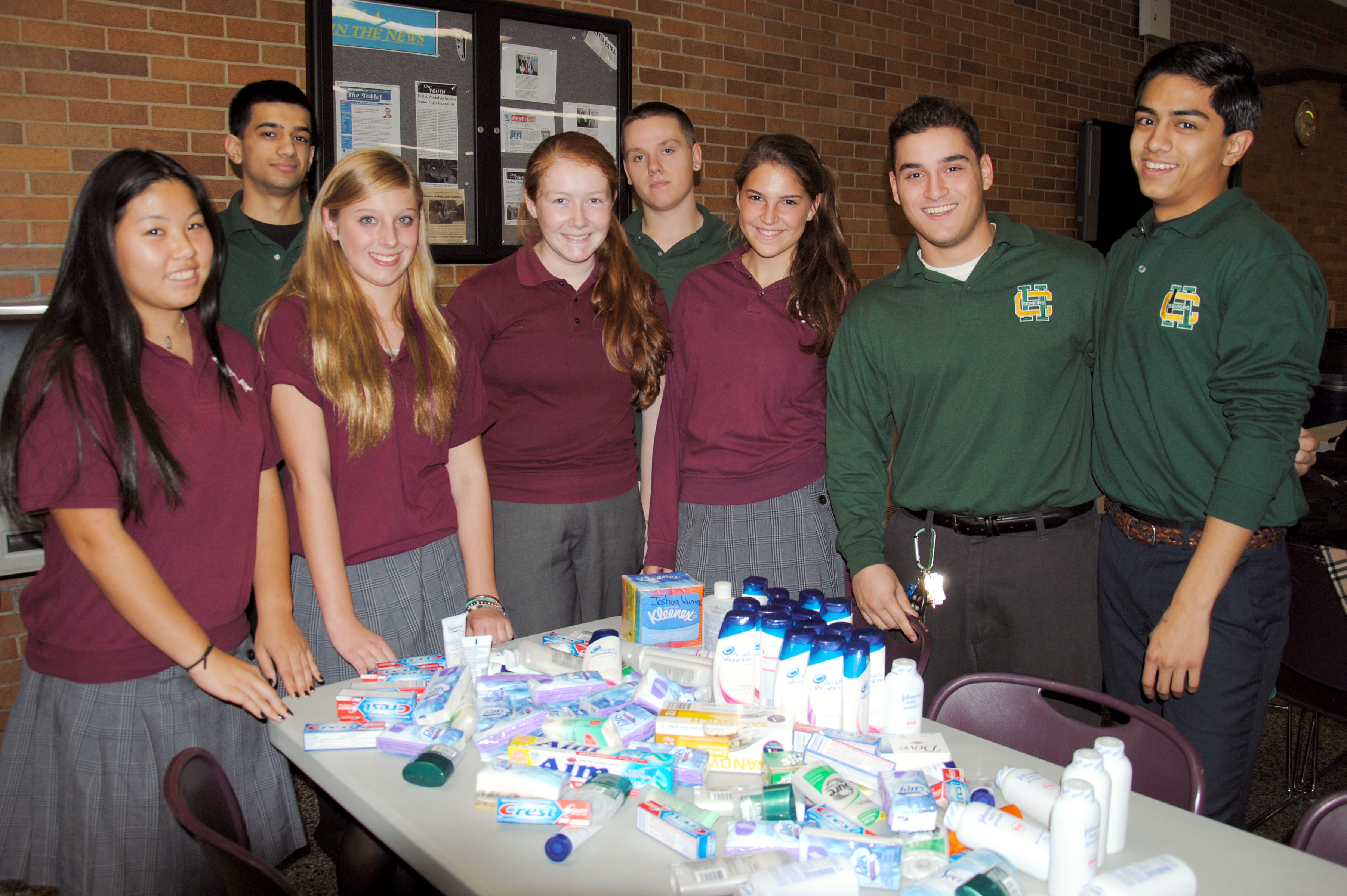 The Mary Louis Academy and Holy Cross collaborate to help veterans.