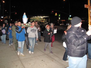 Bensonhurst youth lead a candlelight procession in honor of Our Lady of the Immaculate Conception.