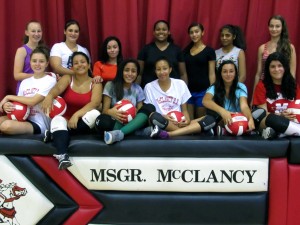The 2012 Msgr. McClancy junior varsity volleyball team (Photo by Jim Mancari)