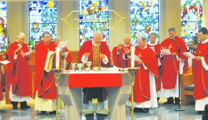 Bishop DiMarzio was the main celebrant of a Mass at St. Thomas More Church at St. John’s University that opened the conference on religious liberty. 