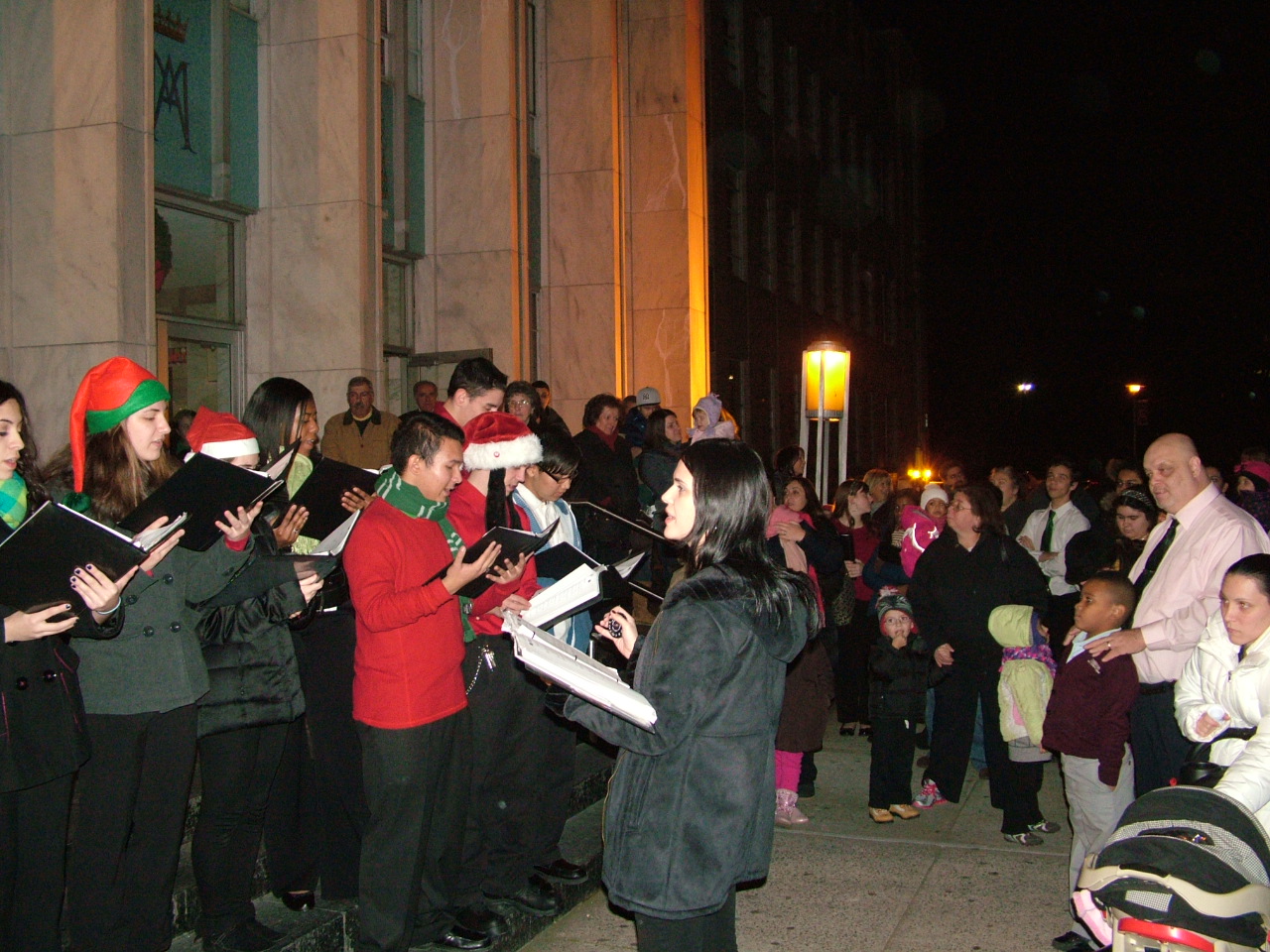 Christ the King R.H.S. held an outdoor tree lighting for the benefit of the entire community.