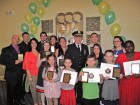 NYPD Chief of Transit Joseph Fox with the 15 "Frankie's Heroes" award winners (Photo courtesy Frankie's Mission)