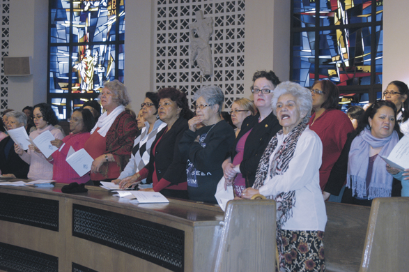Women of Faith, a special bilingual conference in observance of the Year of Faith, drew nearly 450 women to the Immaculate Conception Pastoral Center, Doulaston, last Saturday, March 9.