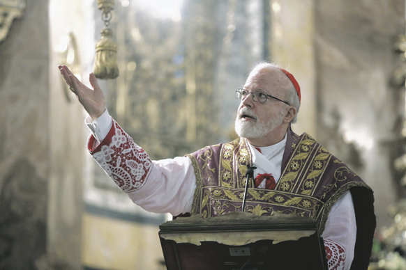 Cardinal Sean P. O’Malley of Boston gives his homily during Mass celebrated at his titular church, Santa Maria della Vittoria, in Rome March 10. Cardinal O’Malley issued a statement from Rome calling on the U.S. Congress to protect conscience rights in its health care policies.