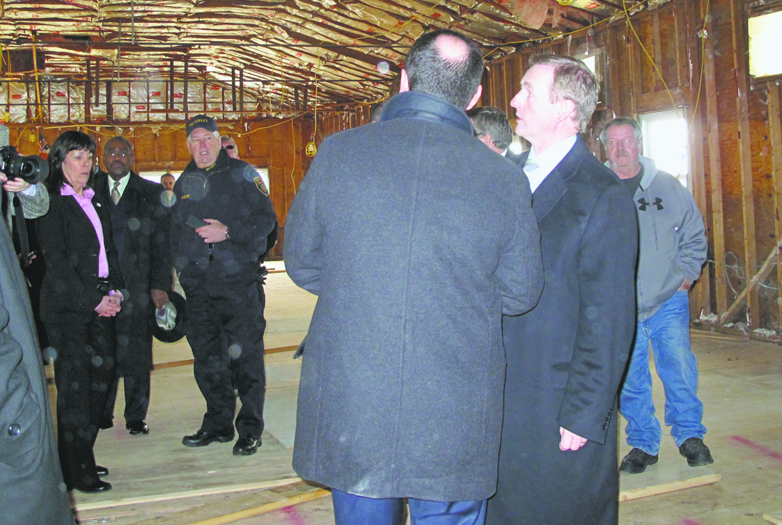 The Taoiseach of Ireland, Enda Kenny, inspects damage from Superstorm Sandy left in Breezy Point. Photo by Antonina Zielinska, The Tablet.
