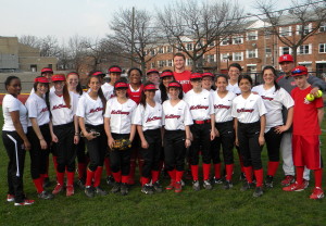 The McClancy softball team earned its first win in program history (Photo by Jim Mancari)