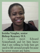 Youth Views: Ireisha Vaughn, senior Bishop Kearney H.S.