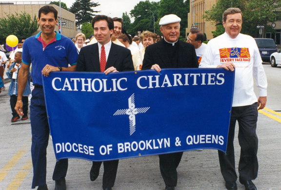 Bishop Sullivan participates in a parade that kicked off Catholic Charities’ Every Face Race in Brooklyn’s Prospect Park.