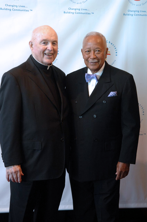 With Mayor David Dinkins at a Catholic Charities function
