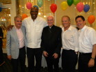 The 2013 CYO Golf Classic featured a few prominent figures including, from left, honoree Louis Grassi; former New York Giants’ tight end Howard Cross; Auxiliary Bishop Raymond Chappetto; former New York Rangers’ right winger Rod Gilbert; and Msgr. Jamie Gigantiello, vicar for development. (Photo by Jim Mancari)