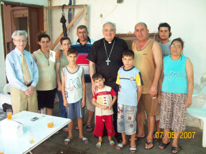 On a trip to the Middle East in July, 2007, Bishop DiMarzio met Iraqi refugees who fled Baghdad for Beirut, Lebanon, to escape bombing by insurgents.