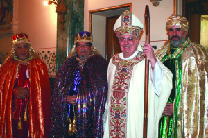 On the Feast of the Epiphany, 2008, Bishop DiMarzio celebrated Mass at All Saints Church, Williamsburg, and greeted the parish’s Three Wise Men.
