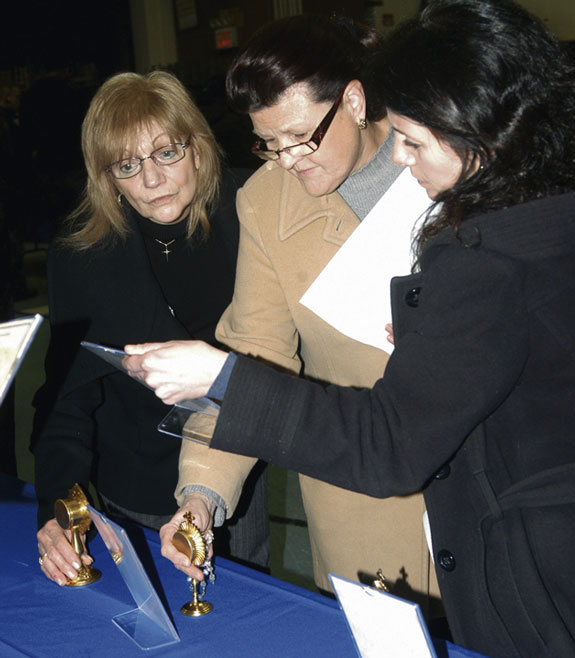 Attendees became better acquainted with popular as well as lesser known saints in the exhibit.