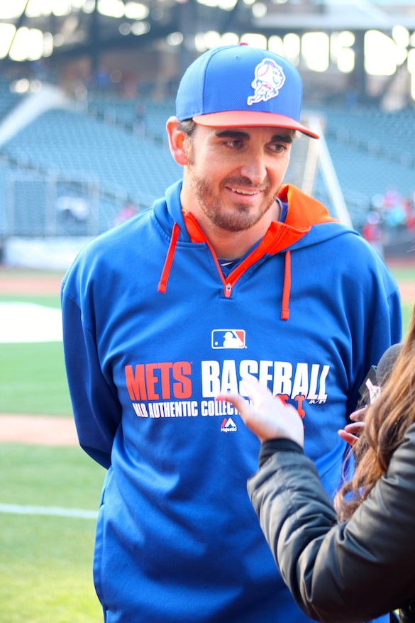 John Lannan has spent seven years as a big-league starting pitcher, but the Catholic hurler earned a spot this season as a relief pitcher in the bullpen for the New York Mets. He graduated from Chaminade H.S., Mineola, L.I., in 2002. (Photo by Jim Mancari)