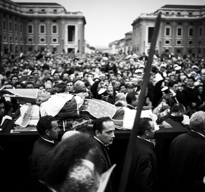 June 1963 funeral of Pope John XXIII in St. Peter's Square.
