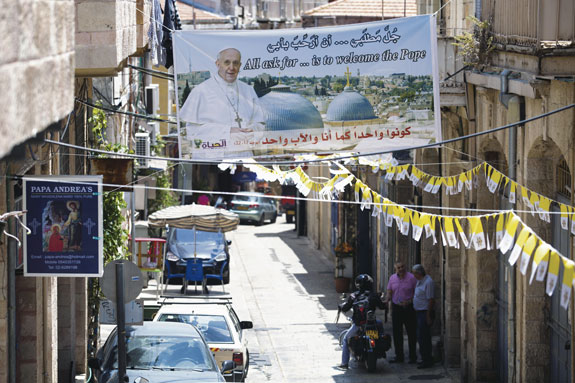 Streets in Jerusalem were altered for Pope Francis’ three-day visit, interrupting commutes for working Jews.