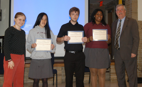 students are honored for contributing to The Tablet Youth Page