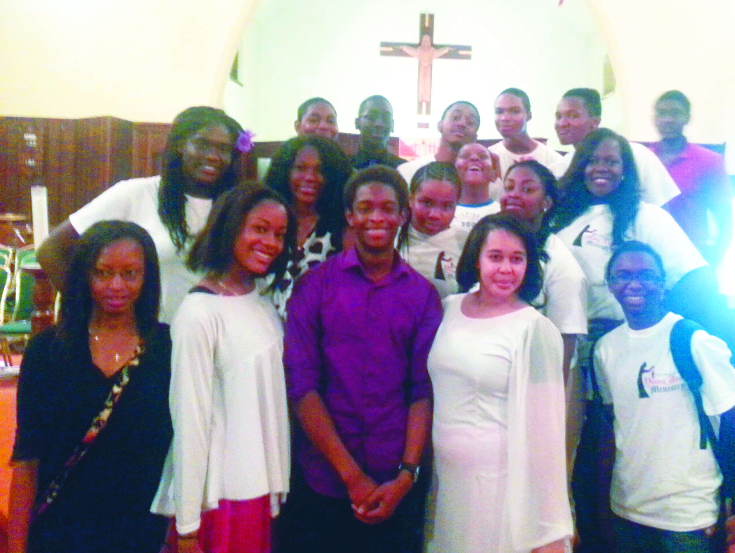 Youth from St. Albans spent three consecutive nights at St. Pascal Baylon Church, where they talked, sang and danced in glory to Jesus. 