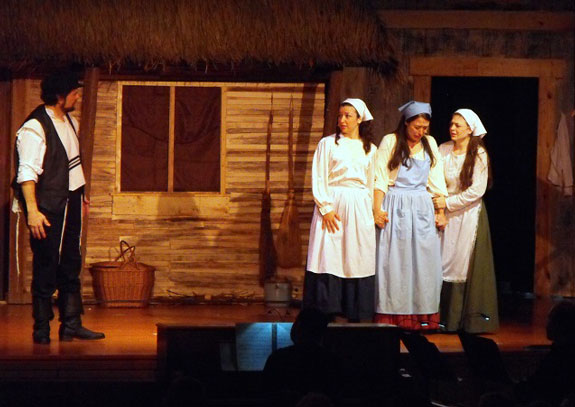  The Connolly sisters, from left, Joanna, Rachael and Shannon, of Our Lady of Grace parish, Howard Beach, perform with Andrew Koslosky in Fiddler on the Roof at the Immaculate Conception Center, Douglaston.