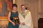 Bishop Frank Caggiano and Cathy Donohoe