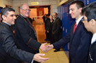 Cardinal Dolan visits Cathedral Prep in Queens