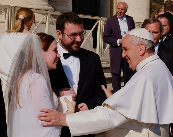 Pope Francis with Paul and Alison Morisi