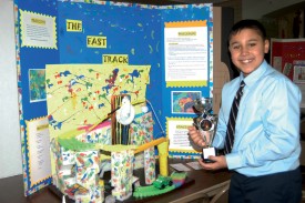 Jonathan Ruano copped second place at a recent Invention Convention for his creation, “The Fast Track Abstract.” 