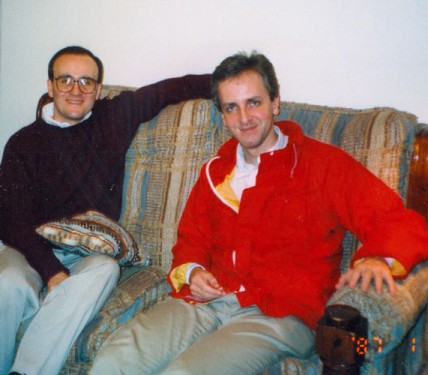 Then-Fathers James Massa and Robert Powers at St. Joseph’s Rectory in Astoria, shortly after Father Powers’ ordination to the priesthood in 1992.