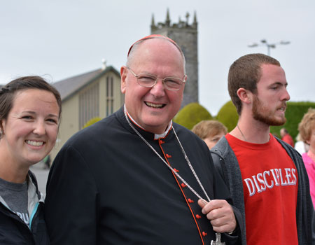 Cardinal Timothy M. Dolan of New York opened a novena in Knock, Ireland, Aug. 14. (Photo by Sarah Mac Donald)