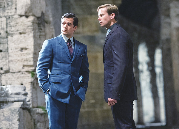Henry Cavill and Armie Hammer star in a scene from the movie “The Man From U.N.C.L.E.” (Photo © Catholic News Service/ Warner Bros)