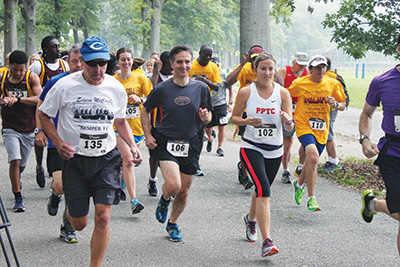 Runners took part Sept. 19 in the annual Major Eugene McCarthy Memorial 5K Race, hosted by Nazareth R.H.S. in Marine Park. (Photo by Jim Mancari)
