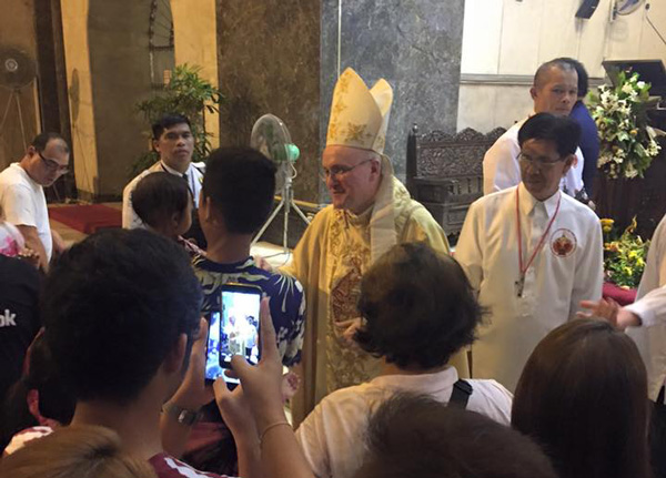 Brooklyn Auxiliary Bishop James Massa celebrated Mass Jan. 25 with Brooklyn pilgrims attending the Eucharistic Congress in Cebu, Philippines. The liturgy was conducted in the Basilica of Santo Niño of Cebu.