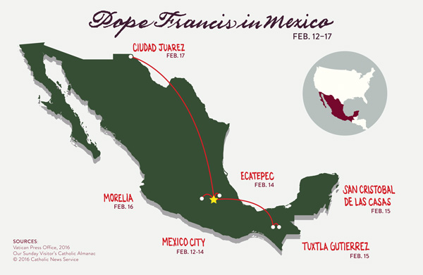 Pope-in-Mexico-map