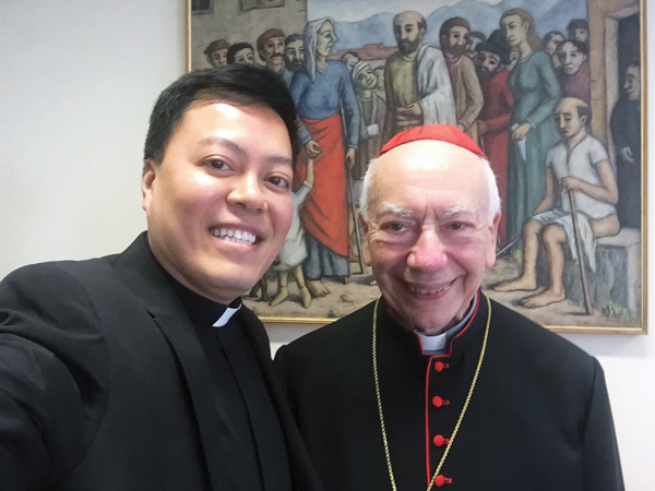 Brooklyn priest, Msgr. Cuong M. Pham, is shown at the Vatican with Cardinal Francesco Coccopalmerio, president of the Pontifical Council for Legislative Texts.