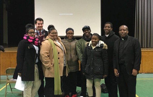p Students from Cristo Rey H.S., Brooklyn, joined Father Dwayne Davis and others for a livestream session on the racial divide in America.