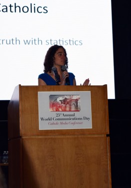 "Counting Catholics: A guide to telling to truth with statistics" was presented by Leah Libresco.