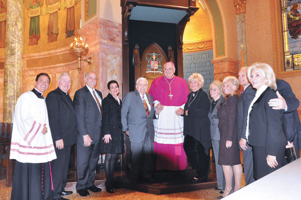 The Mattone Family with Bishop DiMarzio