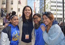 St. Joseph High School in Communion and Liberation’s Good Friday Procession over Brooklyn Bridge