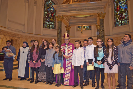 Parents, sponsors, catechists and catechumens from St. Bartholomew, Elmhurst.
