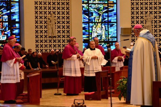 Bishop Nicholas DiMarzio led the Prayer of Repentance and Sanctification of Clergy on Friday, June 8, at Immaculate Conception Center, Douglaston. 