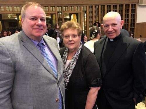 Henry and Mary Macchiaroli, 40-year jubilarians, with Father Anthony Sansone (Photos: Marie Elena Giossi)