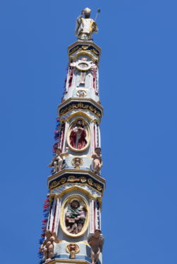The 80-foot tall Giglio structure that weighs four tons is “danced” through the streets.