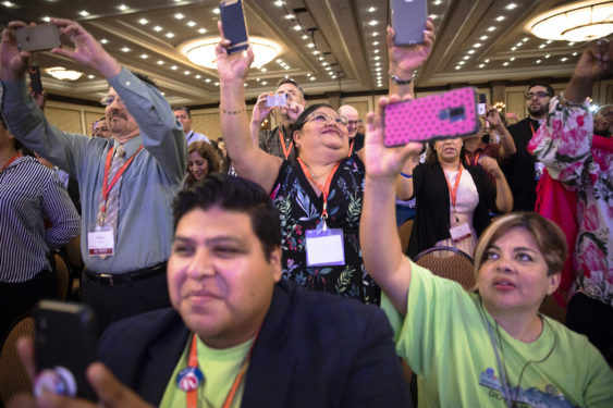 Delegates celebrate the Sept. 23 closing session of the Fifth National Encuentro, or V Encuentro, in Grapevine, Texas. Photos © Tyler Orsburn