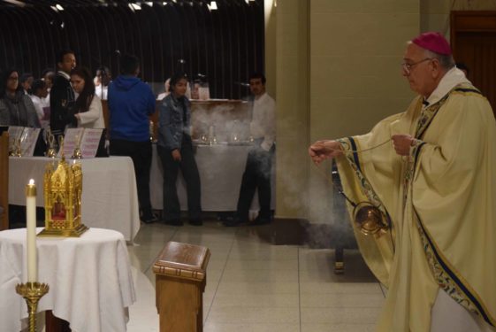 At St. Thomas Aquinas Church, Flatlands, Bishop DiMarzio celebrated the Mass that concluded the pilgrimage of the relic of St. John Vianney’s incorrupt heart.
