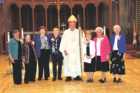 Sisters of St. Joseph marking their 60th year in religious life are shown with Bishop Nicholas DiMarzio.
