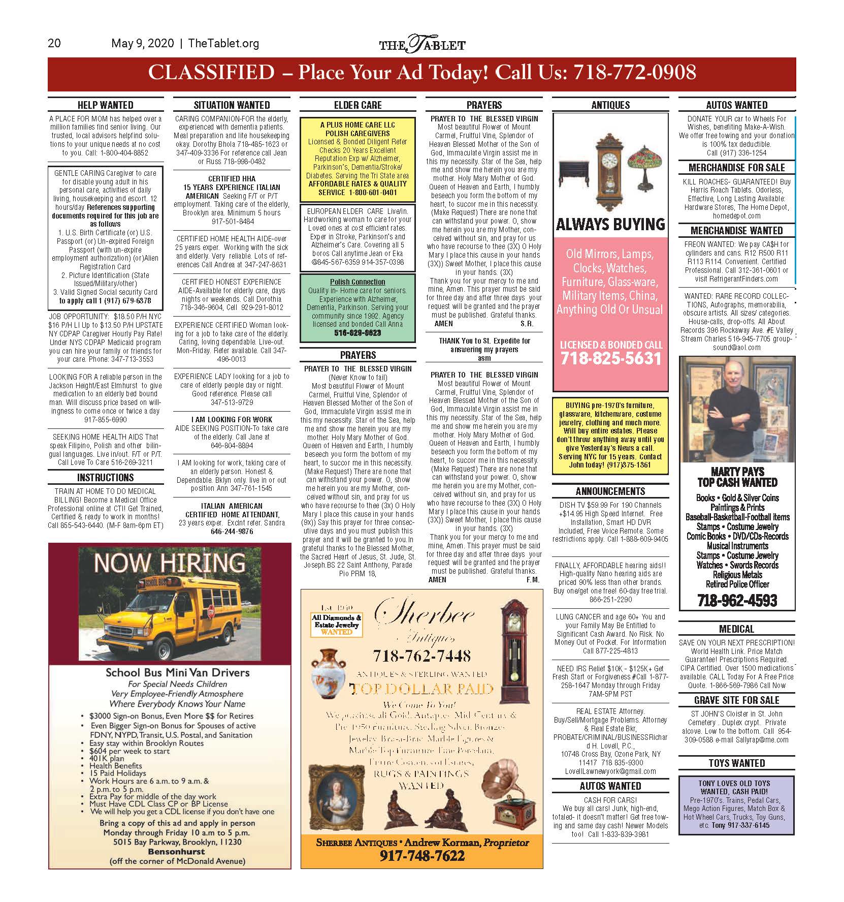 Brooklyn and Queens classifieds The Tablet