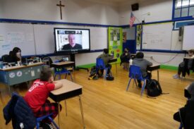 Diocesan Bishops Visit Schools Virtually During Catholic Schools Week