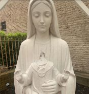 Baby Jesus Beheaded Outside Diocese of Brooklyn Chancery