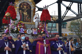 Peruvian Community Leads Lord of Miracles Procession