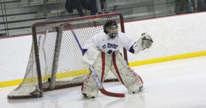 Girl in Goal: St. Edmund’s Goalie in Net